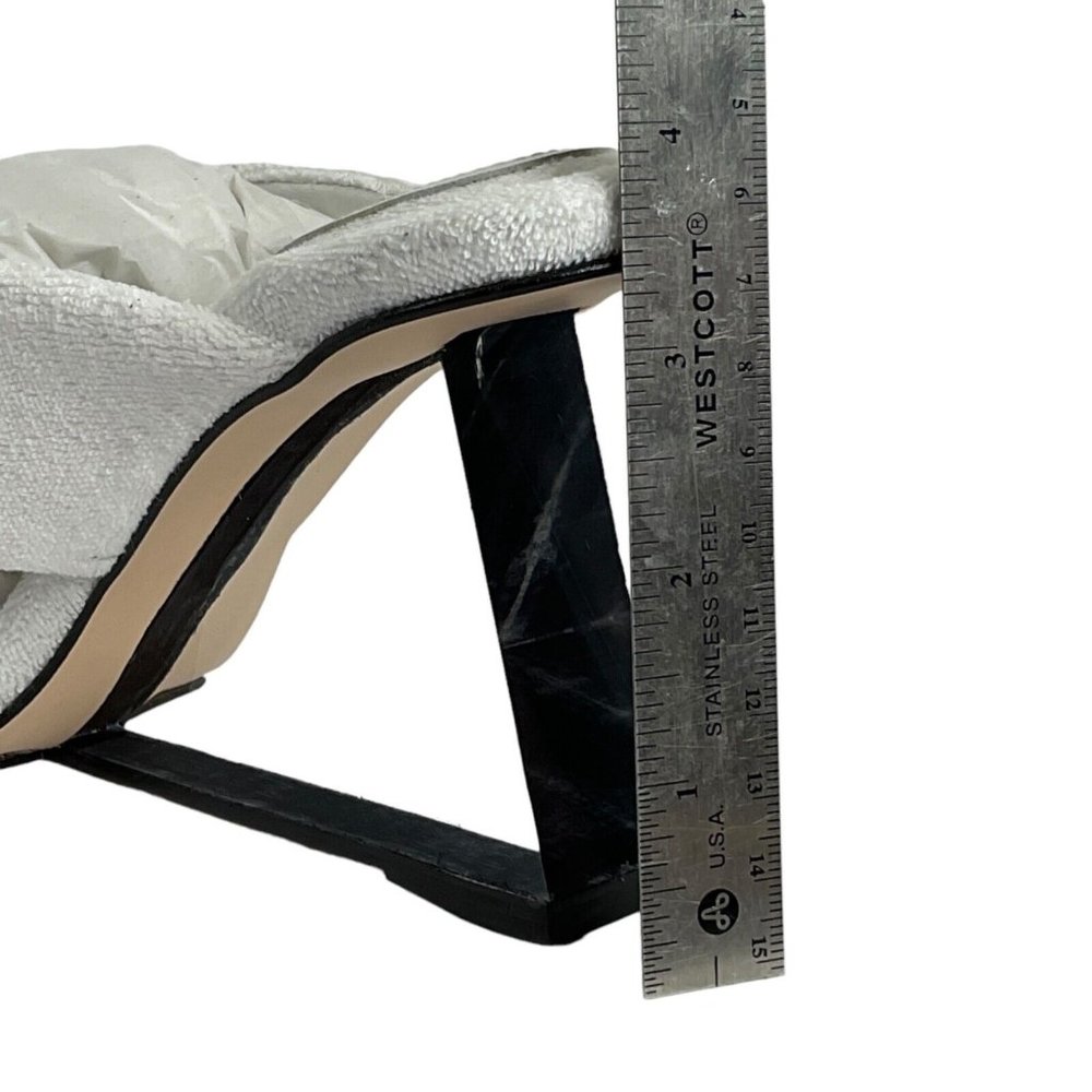 Good American Heels Womens Sz 7.5 Whte Terry Cinder F*cking Rella Wedge $260 Nwb - Picture 12 of 12